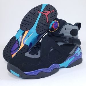 Air Jordan 8 Retro BG aqua Sz 6Y Wo's 7